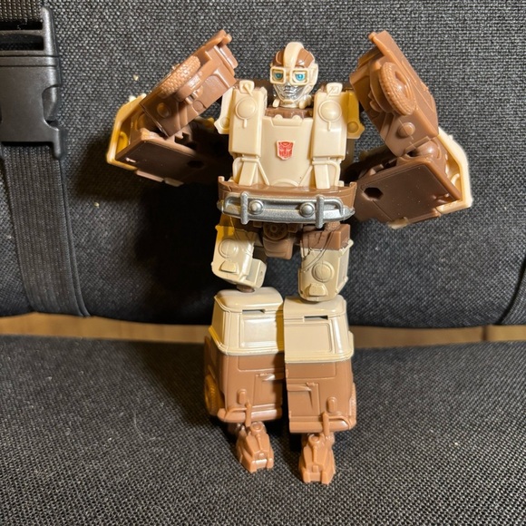 Transforming Robot Action Figure - Brown and Cream - Picture 1 of 5